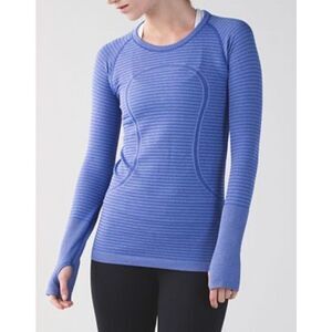 Lululemon Swiftly Tech Blue Long-Sleeve Top size 6